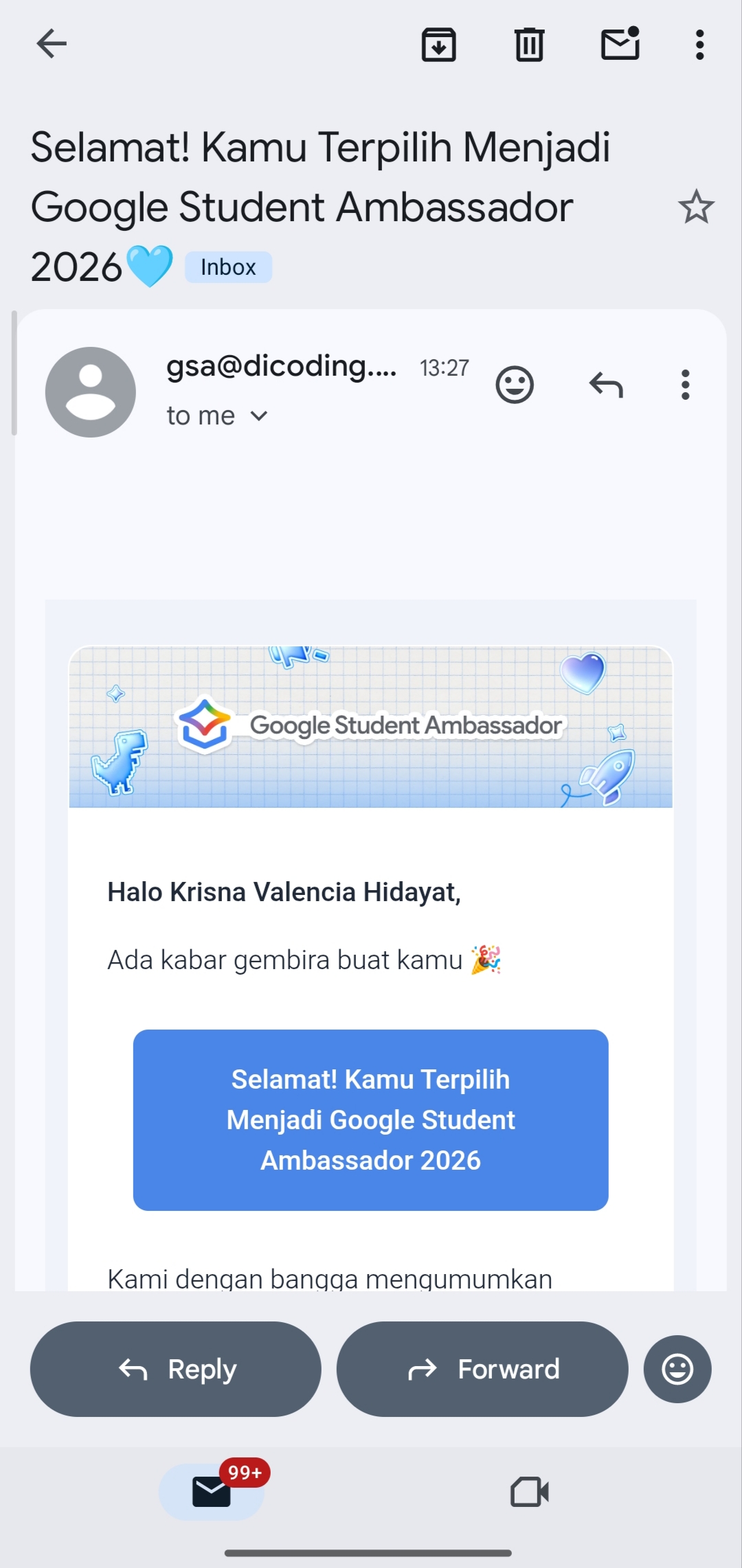 GSA Email Confirmation