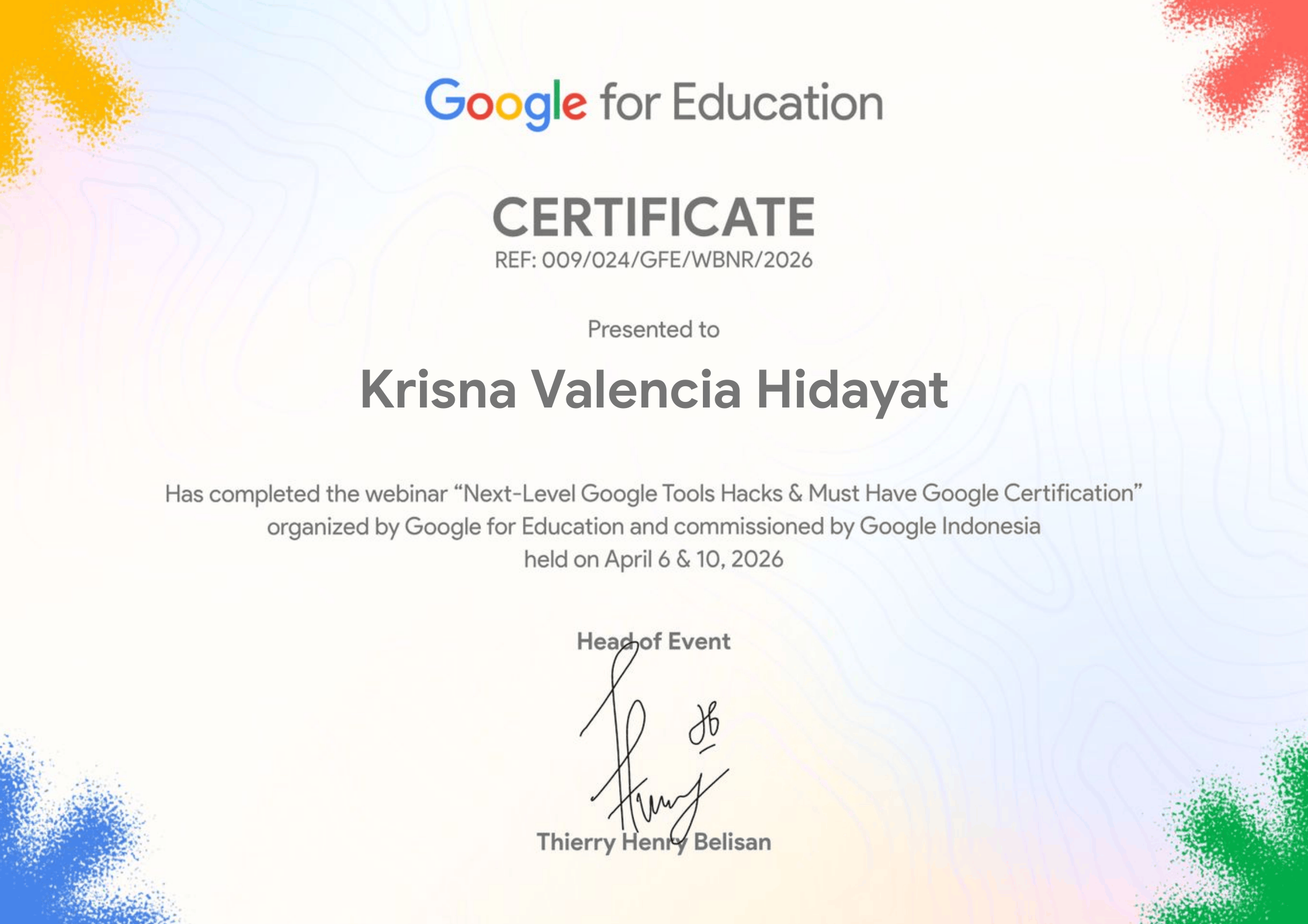 Certificate 9